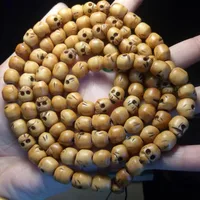 Vintage 108 Bead Buddhism Tibetan Yak Bone Skull Meditation Prayer Mala Necklace Men's Collection Bead Bracelet Gifts 1