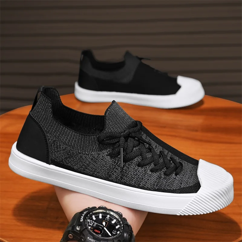 

New breathable flying woven slip-on lazy shoes Fashion shoes board shoes