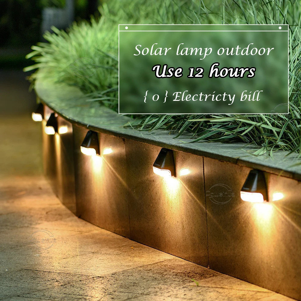 

Smart Outdoor Led Solar Lights Waterproof Street Sunlight Lamp Solar Garden Lighting Wall Lamp Decoration for Patio Stair Fence