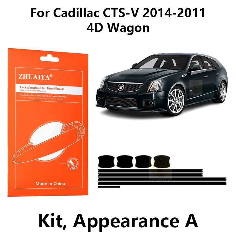 

Защитная пленка ZHUAIYA для красок дверной ручки, ТПУ PPF для Cadillac CTS-V 2014-2011 4D, автомобильные аксессуары