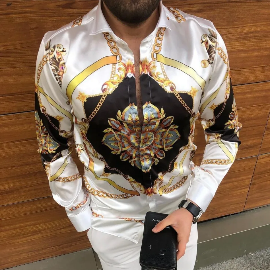 mens versace style shirt