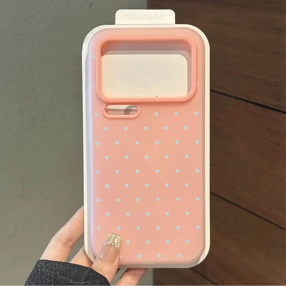 Charming Light Blue Polka Dot Phone Case - Soft Protective Cover