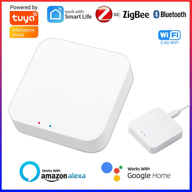 Wireless Multi-mode Smart Gateway ZigBee Bluetooth Mesh Hub Work with Tuya Smart life App Voice Control via Alexa Google Home 1