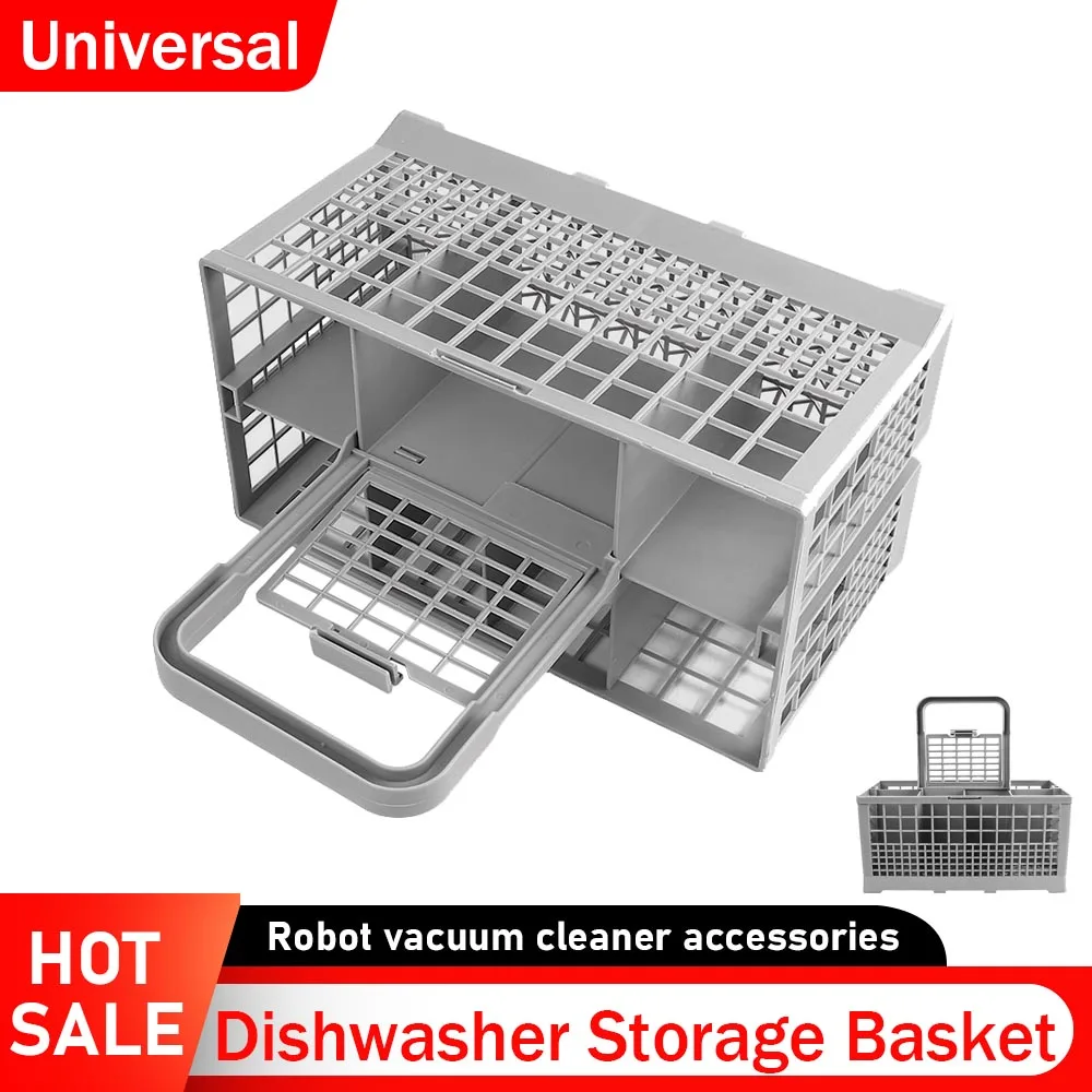 Multifunctional Universal Dishwasher Basket Foldable Cutlery Holder for GE Dishwasher Basket Part Knife and Fork Storage Basket