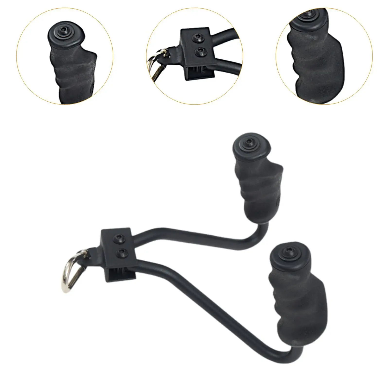 Double Row Handle Cable Attachment Fitness Equipment V Bar Grip for Women Men Home Gym Tricep Muscle Building Bicep Curl