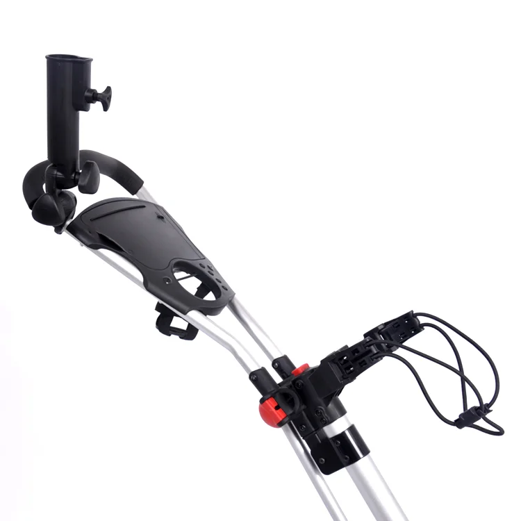 Light-weight Iron Material Frame 3 Wheels Push Pull Golf Trolley