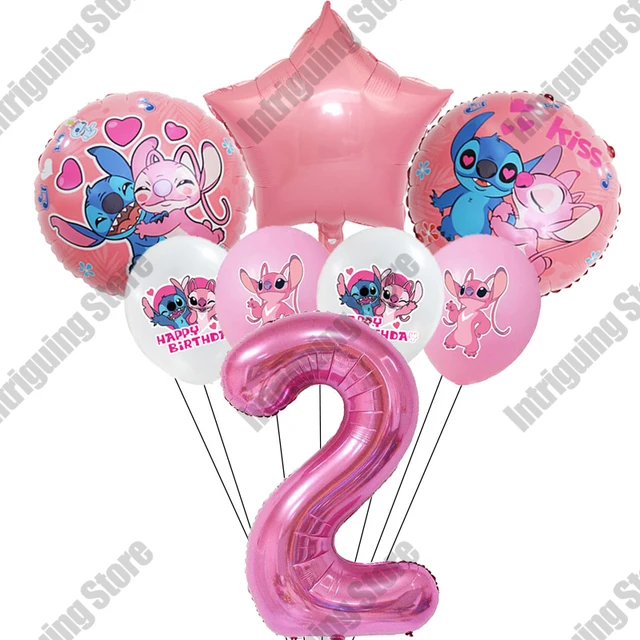 Set di 45 kit di palloncini con licenza ufficiale Disney Stitch 45 pezzi  per confezione Set di palloncini di colori assortiti Palloncini per feste  dai colori vivaci per compleanno Baby Shower Forniture