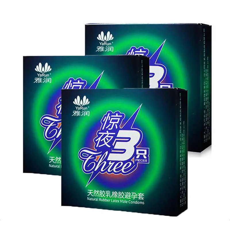 Ultra Thin 9/3pcs Condoms Natural Latex Men Cock Condoms Intimate Latex Lubricated Penis Sleeve Contraception Sex Toy for Adult
