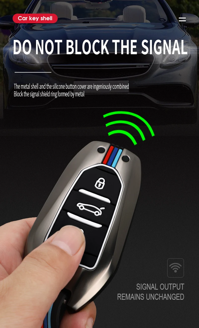 New Car Flip Key Case Cover Shell per Peugeot 208 3008 308 508 408 2008 307 4008 per Citroen C4 C3 C6 CACTUS C8 Keyless - S735e463ff8df4021a6d5710a1fa3850dy