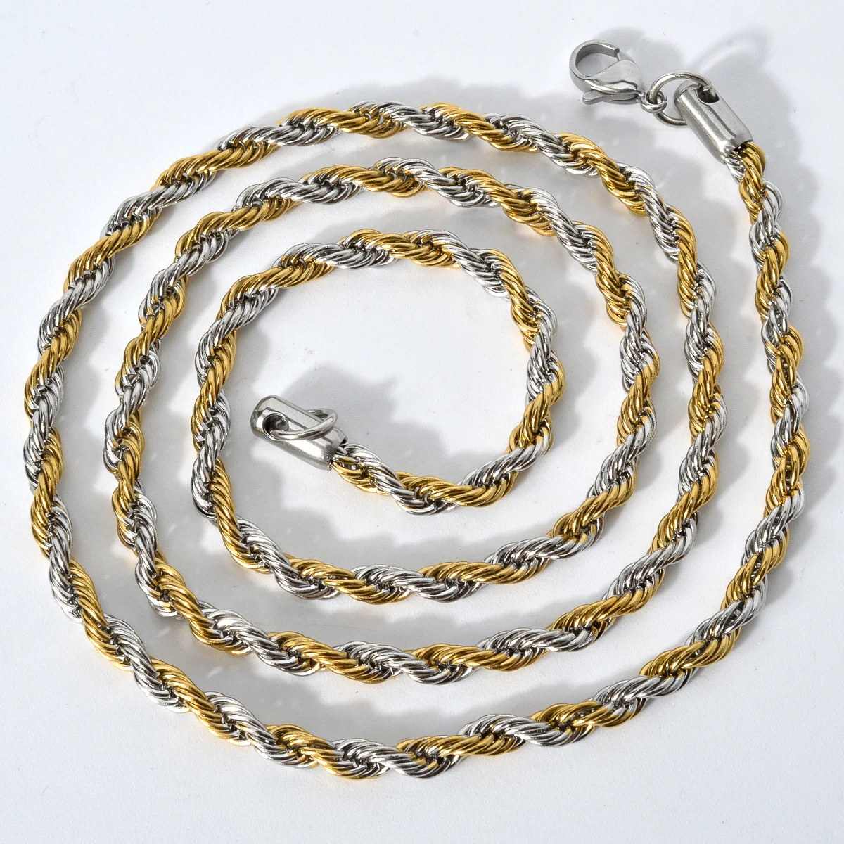 ZEADear Jewelry 3mm/5mm Two Tone Stainless Steel Twisted