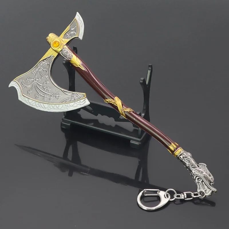 18cm God of War Weapon Peripherals Katana The Leviathan Axe Kratos Game Metal Model Keychain  Peripherals Action Figure Gift Toy 2