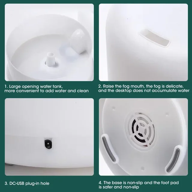 500ML Air Humidifier Essential Oil Diffuser Aroma Diffuser With Dual Color Night Lights USB Humidifier Mini-Size Humidifier 6