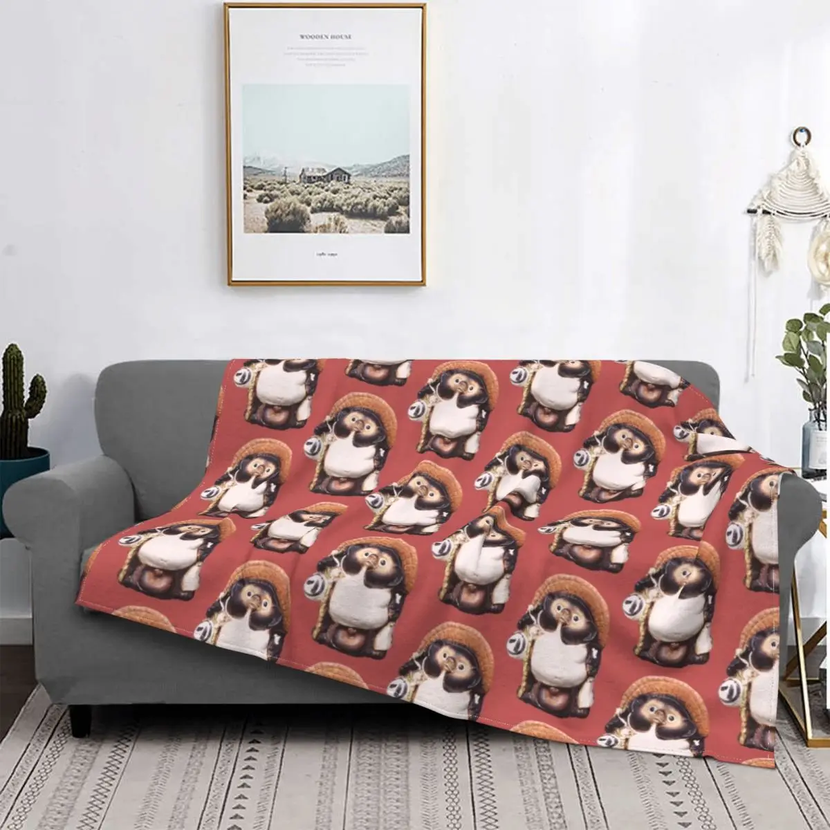 

TANUKI Flannel Blankets cartoon cute japan animal Customized Throw Blanket for Sofa Bedding Lounge Plush Thin Quilt