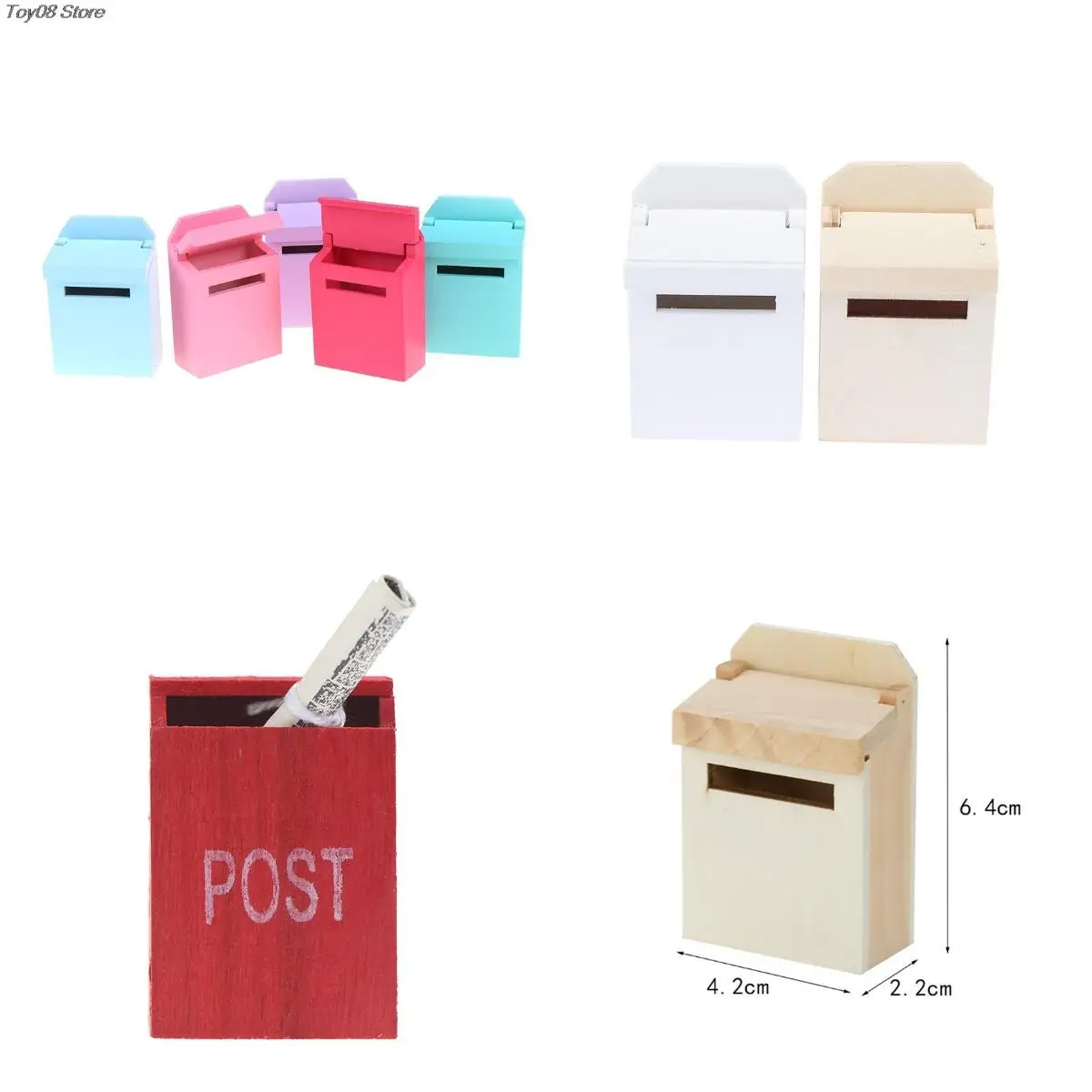 

Новый стиль 1/12 миниатюрный деревянный почтовый ящик для кукольного домика сказочные садовые двери аксессуары почтовый Декор ролевые игры кукольный домик игрушка