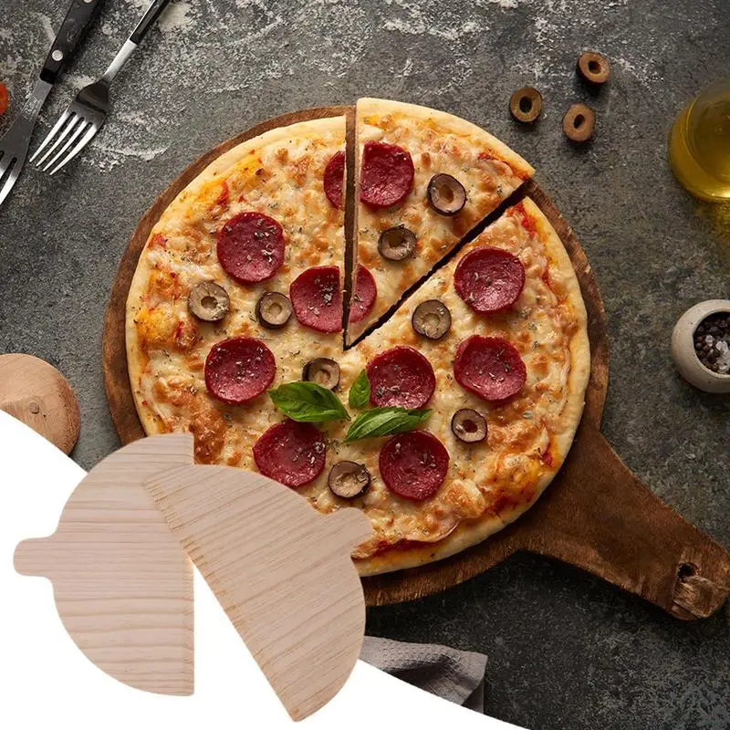 Wood Pizza Peel Semi-Circular Pizza Board Set of 2 Paddle Bread Baking Peel for Ovens Transferring Spatula