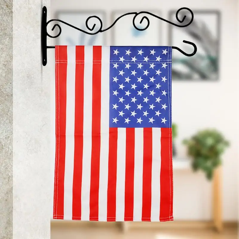 Garden Wall Flag Stand Flag Pole Weatherproof Metal Holder Banner Wall Hanger For Outdoors Courtyard Backyard