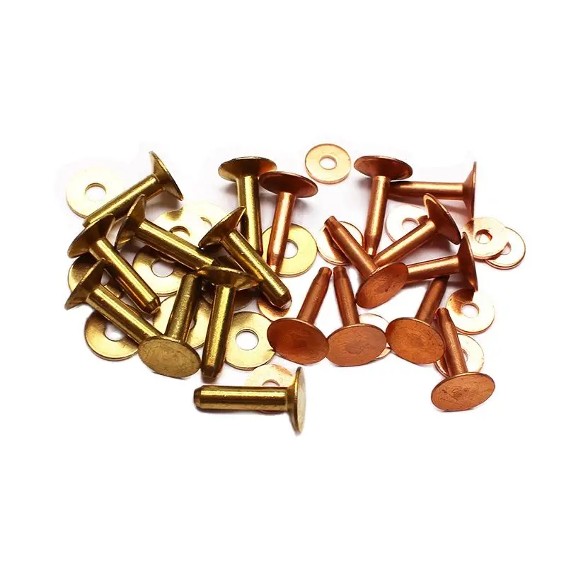 

Solid Brass Hose Saddlers Rivets Washers Leather Crafts
