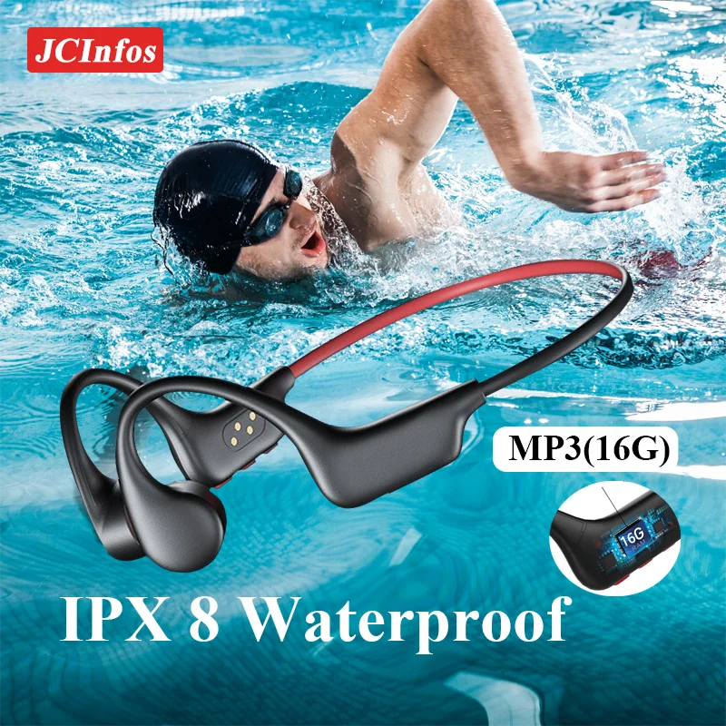 BoneConductionHeadphonesBluetoothHeadsetWirelessEarphoneMP3Swim