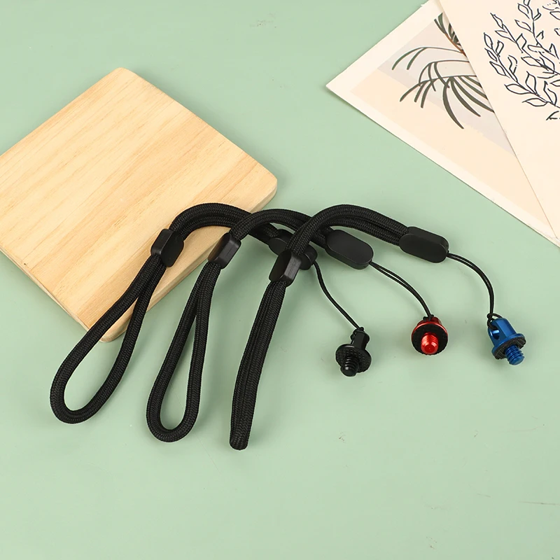 1/4 Inch Handle Camera Screw 1/4" D Ring Adapter With Adjustable Hand Wristband Lanyard Strap Sling For Tripod Photo Studio