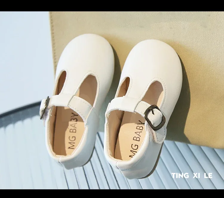 Baby-Mädchen-Lederschuhe für Kleinkinder, Kinder, Kleinkinder, lässige Wohnungen, Prinzessin, süß, klassisch, T-Riemen, Bonbonfarben, modisch, weich, 15–30 – Detail 10