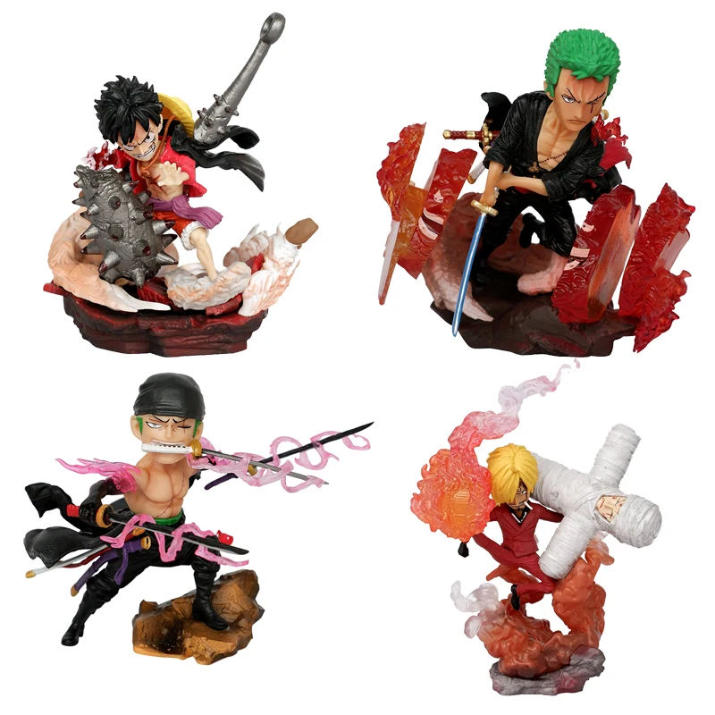 

One Piece Series Ghost Island Anime Figure Collection Sanji Zoro Luffy Action Figure PVC Statue Model Decoration Doll Toy Gift