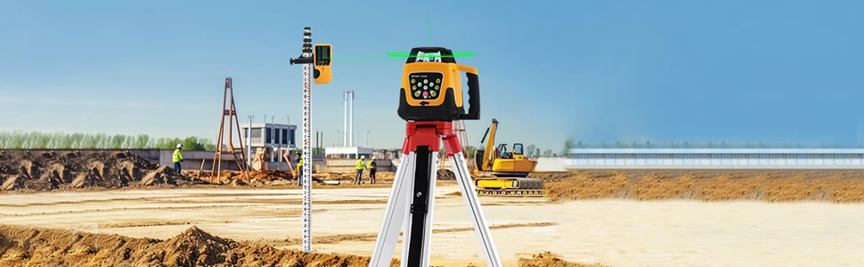 Automatic Self Leveling Green Rotary Laser Level 500m Range Kit with Surveying Tripod