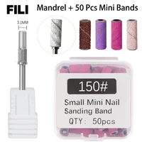 50Pcs 3.1MM Small Sanding Bands With Shaft Set For Dead Skin Calluses Nail Polishing Mini Sandband Nail Drill Bits Manicure Tool 1