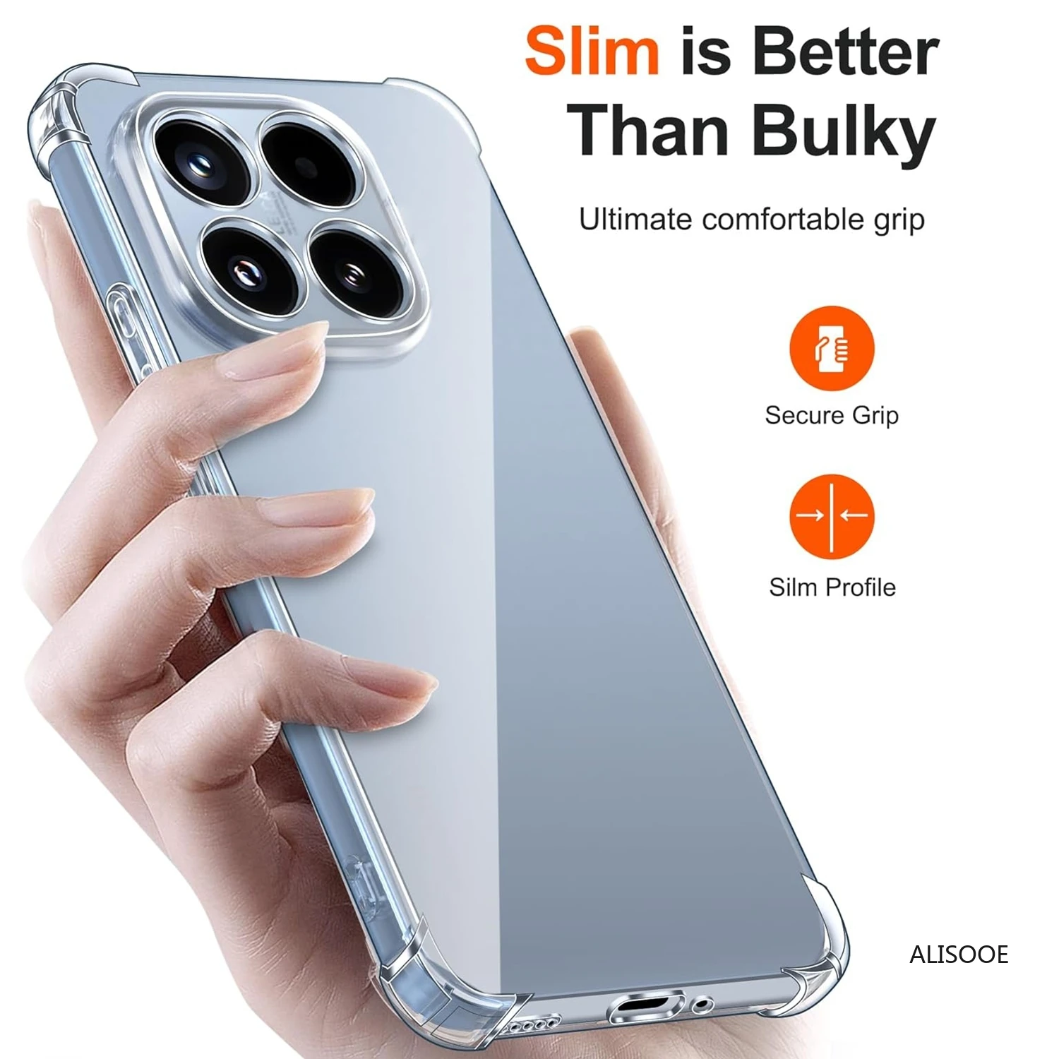 Transparent Shockproof TPU Protective Case with Reinforced Corners