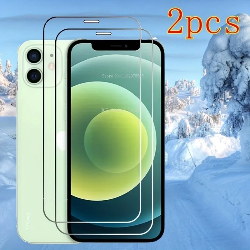 

Закаленное стекло для IPhone, защитная пленка для экрана IPhone 15 14 Pro Max 12 13 Mini 15 Ultra 11 Pro XR XS Max 7 8Plus, 2 упаковки