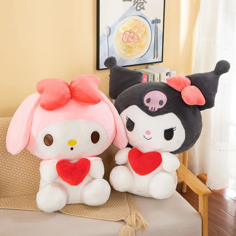 

Детская подушка, милая аниме Sanrio Kuromi My Melody, мягкая плюшевая подушка на спину, милая домашняя кукла, подарок для девочки на день рождения