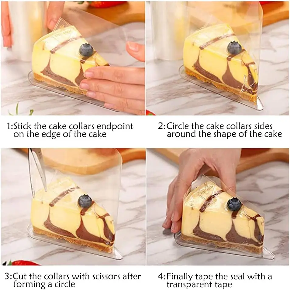 6/8cm Acetate Cake Collar Transparent Cake Roll DIY Acetate Sheet Plastic Wrap Clear Strips for Mousse Baking Decorate cake film
