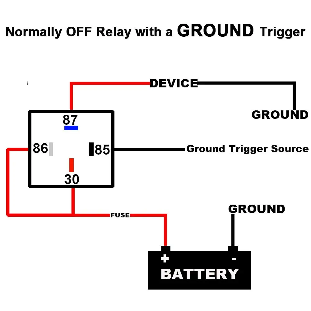 Close-up view of the relay shell and pin layout