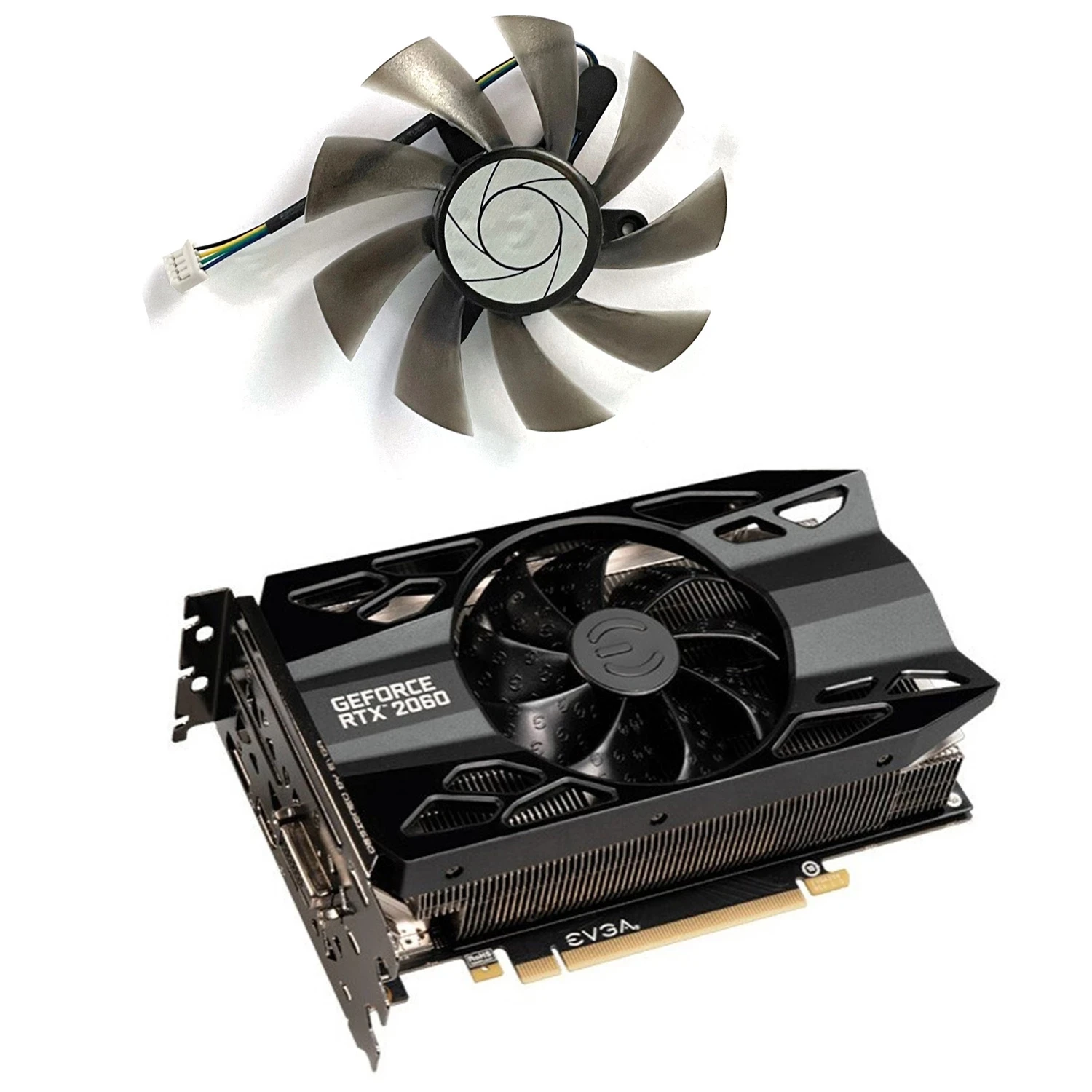 Nuovo 4Pin Ha9015H12F-Z Pld09220S12H Dc 12V 0.57A Rtx 2060 Gpu Cooler Per Evga Rtx 2060 Xc Geforce Gtx1660Ti Xc Graphics Cooler