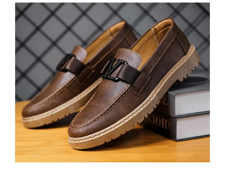Mens Loafers Shoes Man Men Sneakers Walking Fashion Moccasins Designer Footwear Male Brand Casual Leather Boat Shoes for Men