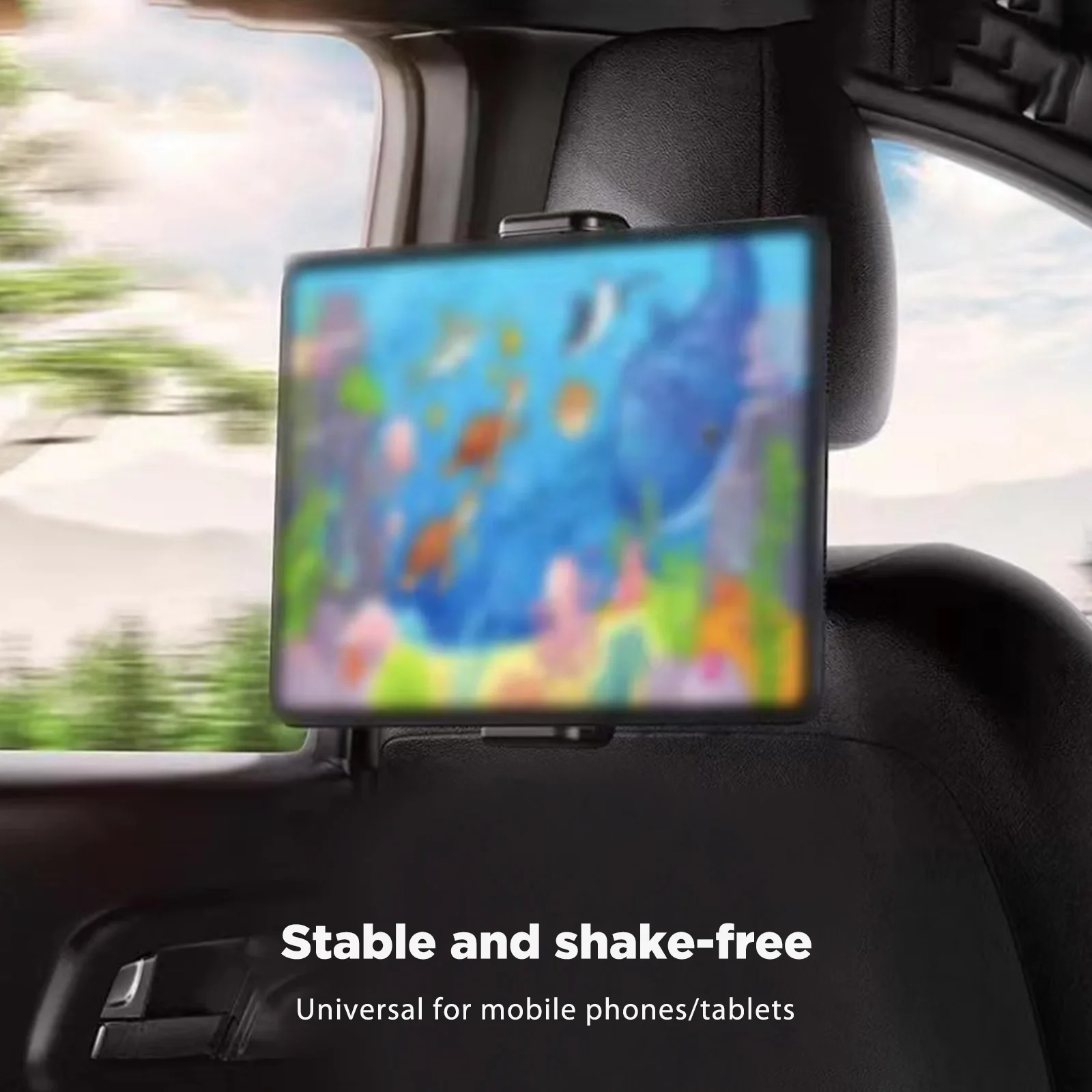 Auto Headrest Mounting Bracket Shockproof Telescopic Rear Seat Tablet