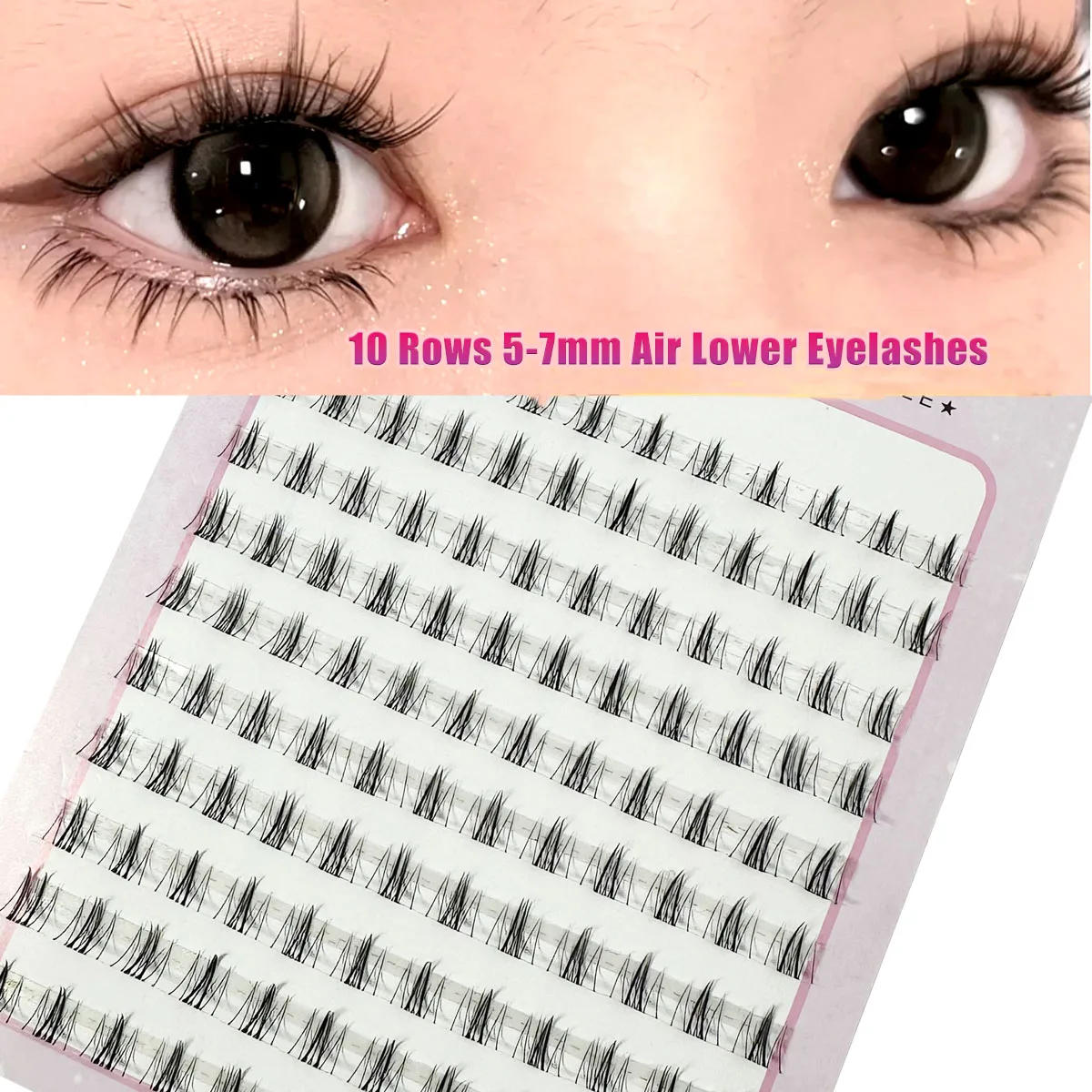 10-reihige Wimpernverlängerung, persönliche Wimpern, professionelles Make-up, individuelle Cluster-Pfropfung, gefälschte Wimpern, falsche Wimpern