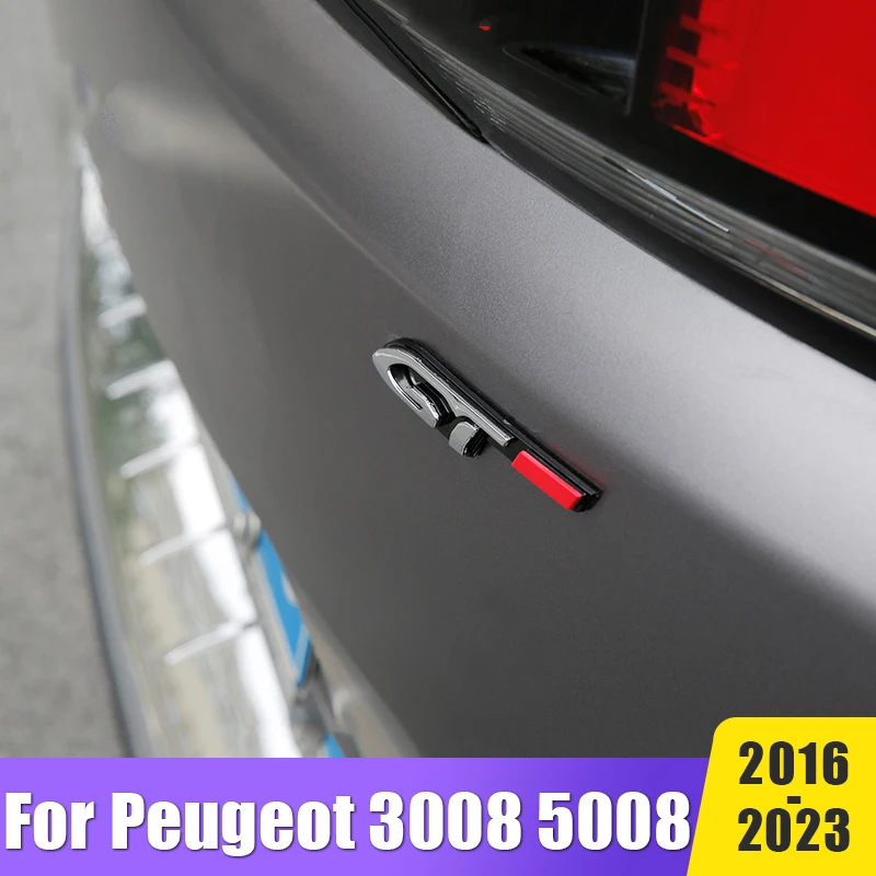 Rear Trunk Emblem Badge Sticker For Peugeot 206 207 208 306 307 308 T9 408  508 5008 3008 4008 406 407 2008 SW CC GT Accessories - AliExpress