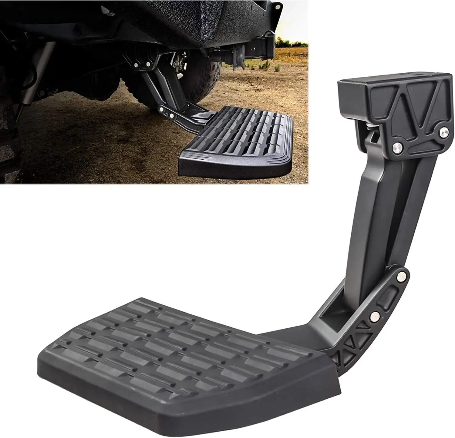 

Truck Bed Side Step Retractable Bumper Step Fit for F150 Pick up Truck 2015-2021