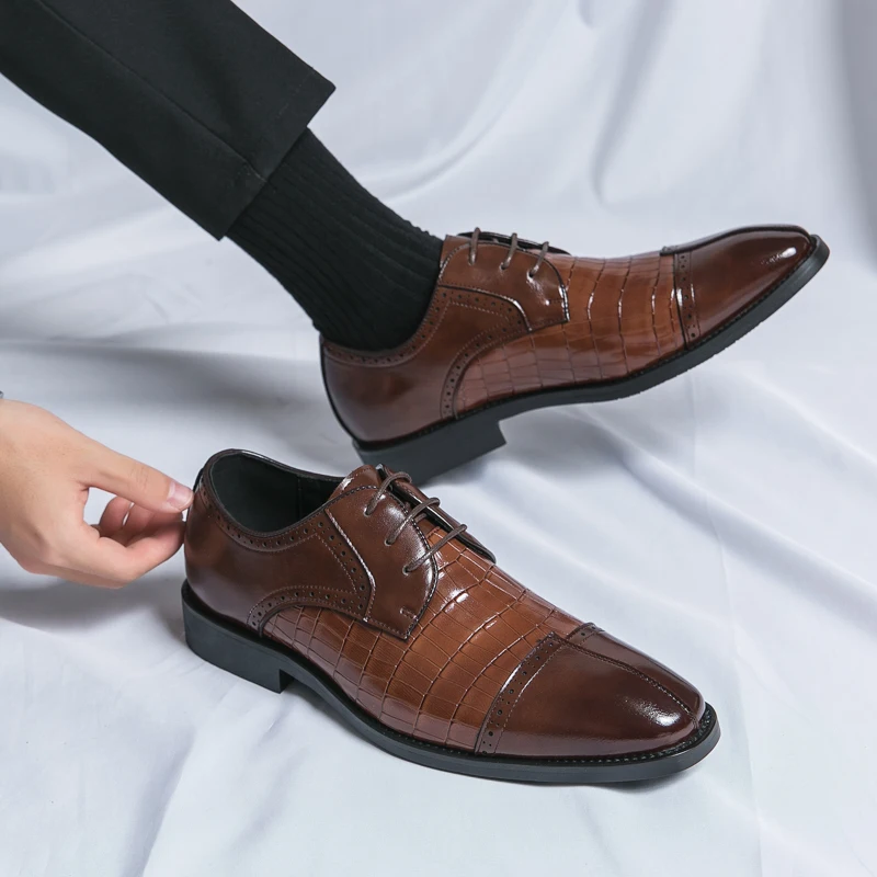

Роскошные мужские кожаные туфли, элегантные мужские туфли на шнуровке, оксфорды, свадебные кожаные мужские классические туфли, деловые мужские офисные туфли