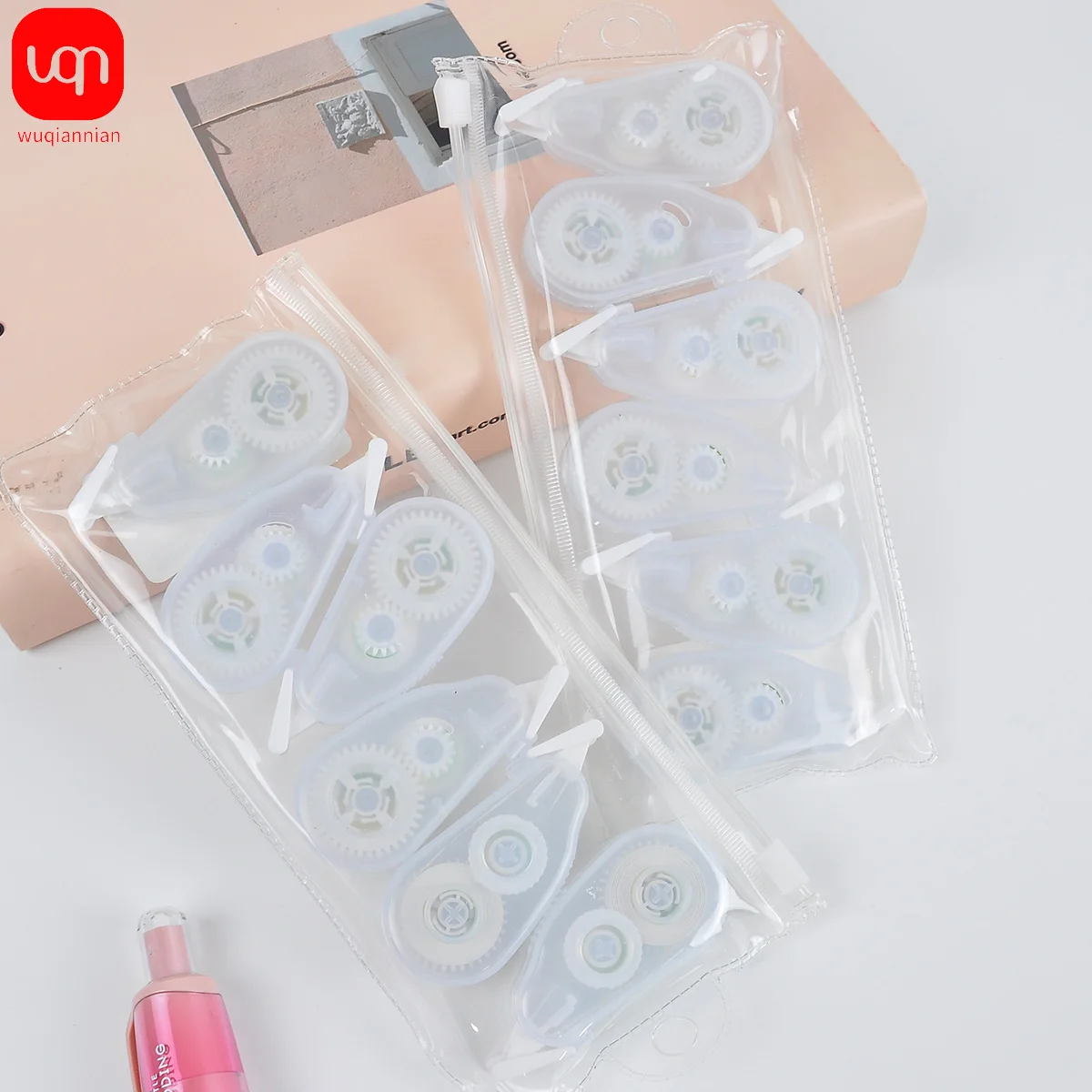 6Pcs Cute Correction Tape Mini Roller White Out Eraser School Office Stationery