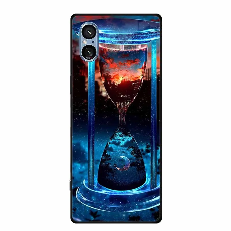 Stylish Black Silicone Soft Phone Case with Fashion Pictures