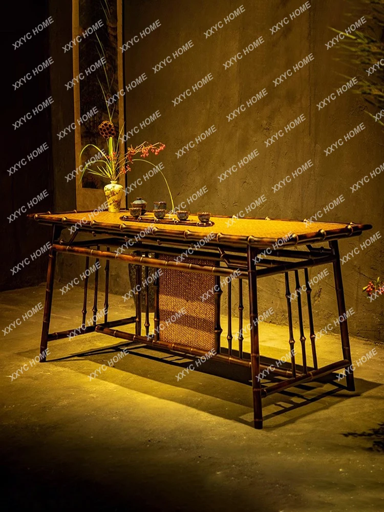 

Кувшин для чая, длинный чайный столик ручной работы из бамбука, мебель Ming and Qing, новый чайный столик в китайском стиле