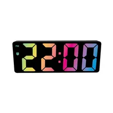  Acrylic/Mirror Digital Alarm Clock Voice Control Snooze Night Mode Table Clock 12/24H Anti-disturb Funtion Electronic LED Clock 
