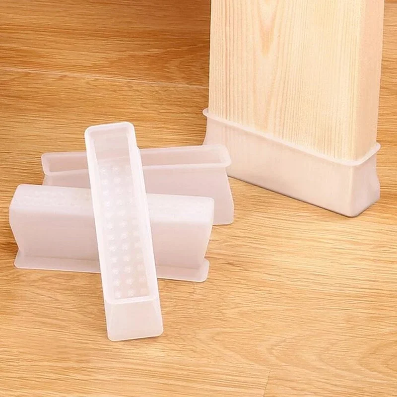 Anti-Slip Silicone Furniture Leg Caps - Floor Protector Pads, Mute Bumper Dampers (Set of 4)