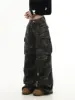 Camouflage Cargo Pants Women Y2K Streetwear Low Rise Jeans Retro Wide Leg Trousers Denim Straight Trousers Harajuku 3