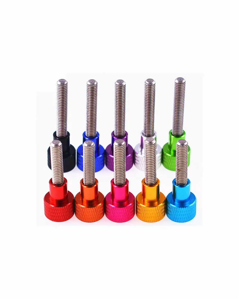 

1Pcs M4x5mm-100mm Colourful Aluminum Knurled Head Computer Case Screw Hand Tighten Thumb Screws