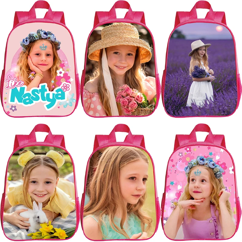 

3D Print Like Nastya Backpacks Kids Kawaii Kindergarten Boobag Mochila Baby Toddler Small Backpack Girls Waterproof School Bags