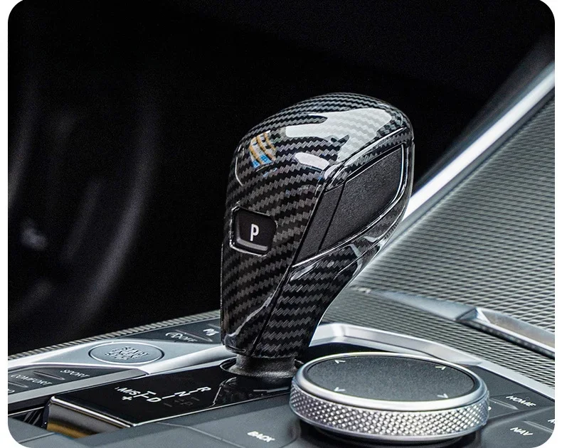 For BMW New 3/2/4 Series G20 G22 Car Gear Shift Knob Z4 X3 X4 G01 G02 Car Gear Shift Knob Handlebar Trim Cover Car Accessories