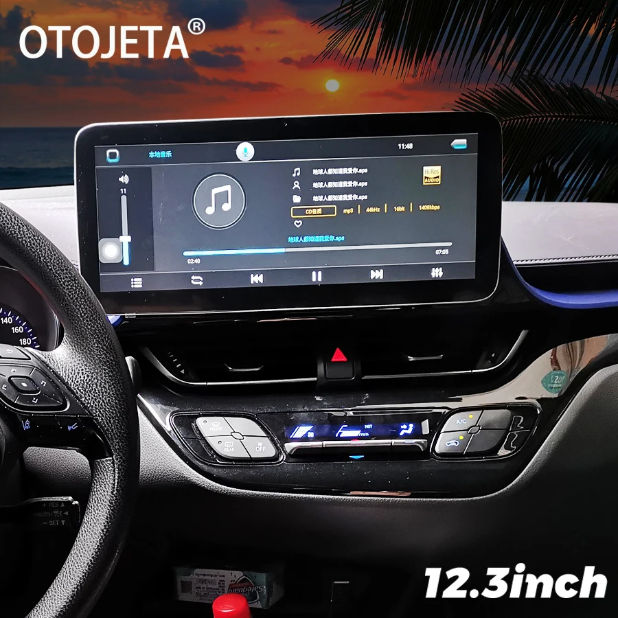 

12.3inch Wide Screen Android 13 Car Video Player 2Din Radio Stereo For Toyota CHR 2022 2016 Multimedia Carplay Head Unit 128GB