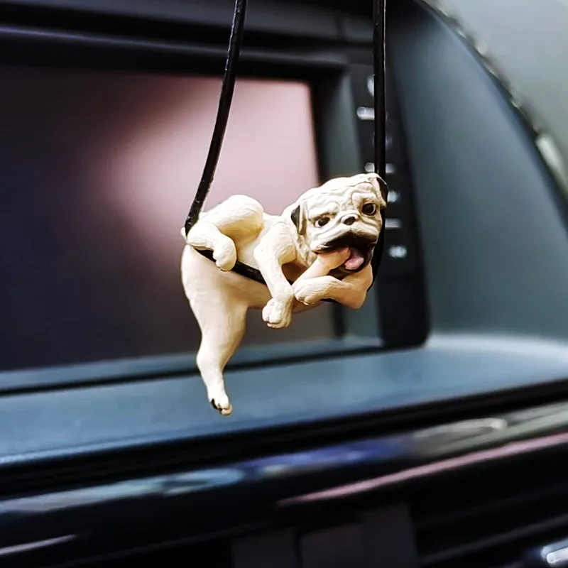 Pendentif Mignon Panda Pour Rétroviseur - Déco Voiture Suspendue En Bambou, Cadeau Original